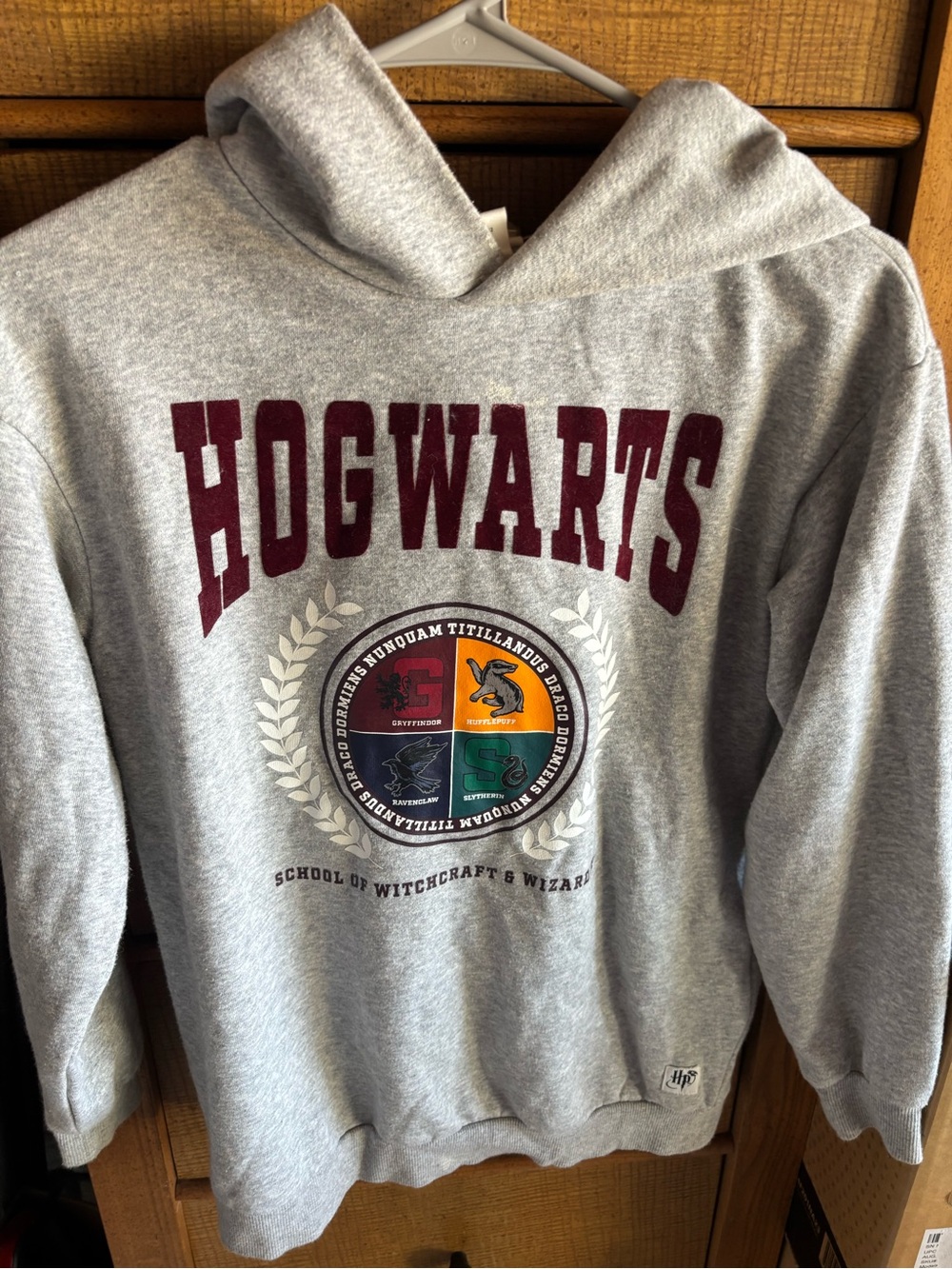 Hogwarts Grey Pullover Hoodie - School Crest Graphic